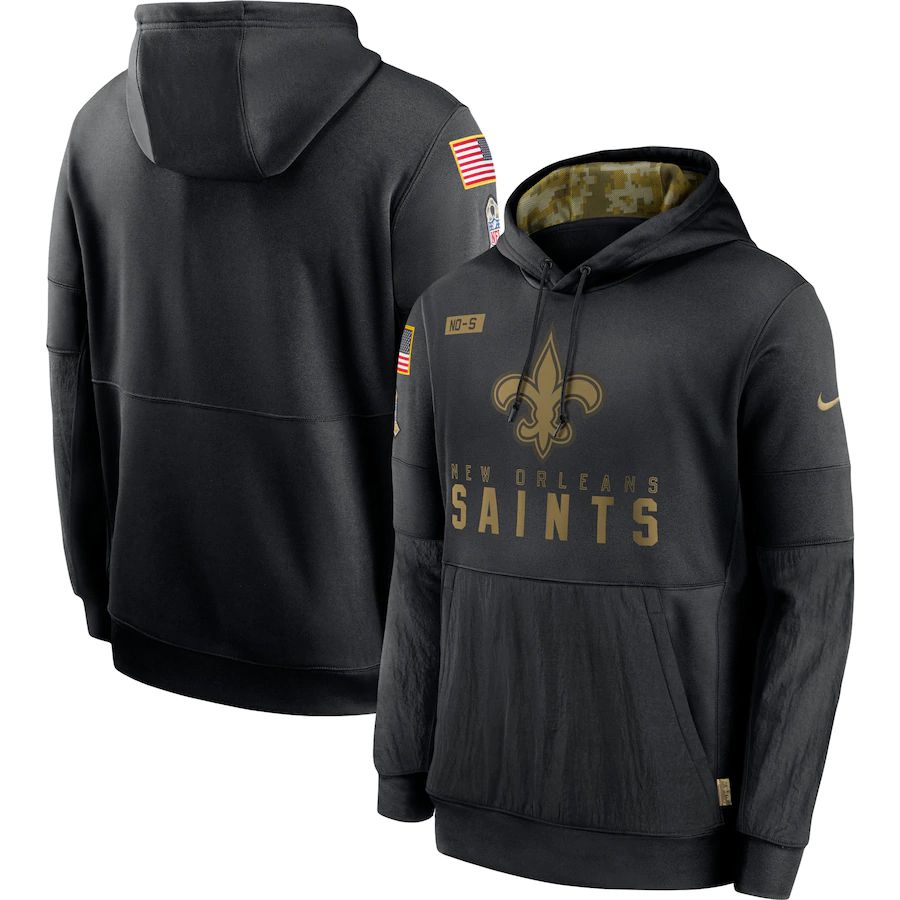 Men New Orleans Saints Black Salute To Service Hoodie Nike NFL Jerseys->women nfl jersey->Women Jersey